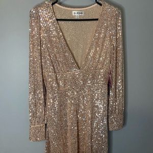 NEW Pink Sequins Dress